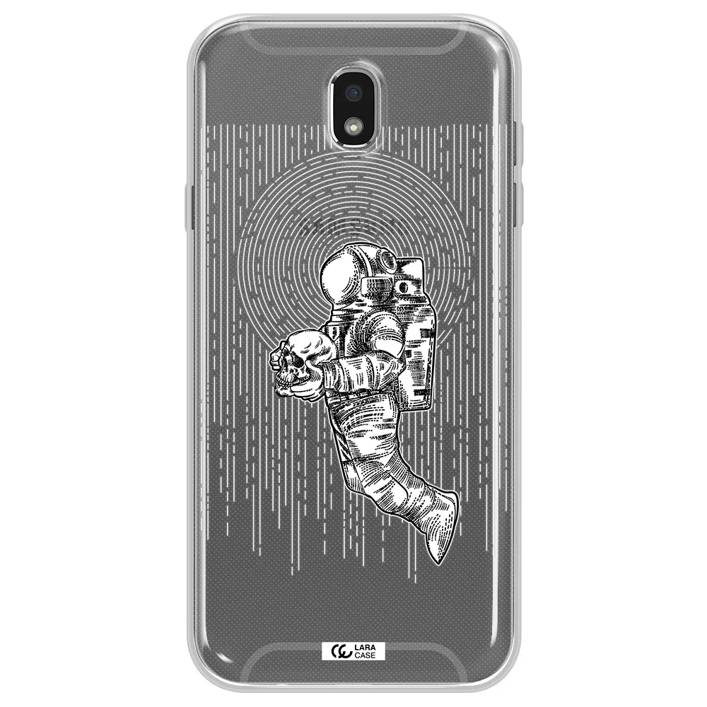 Astronaut Holding A Skull Samsung J7 Pro Clear TPU Case
