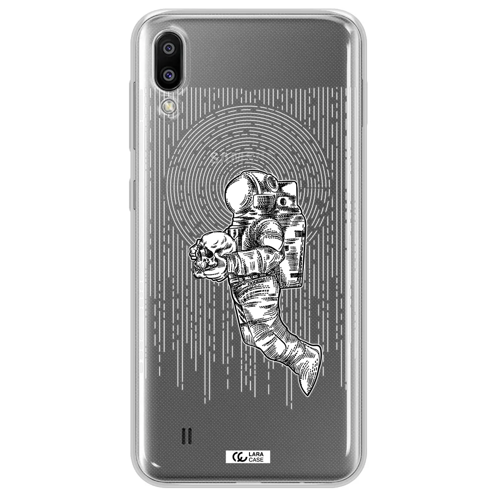 Astronaut Holding A Skull Samsung M10 Clear TPU Case