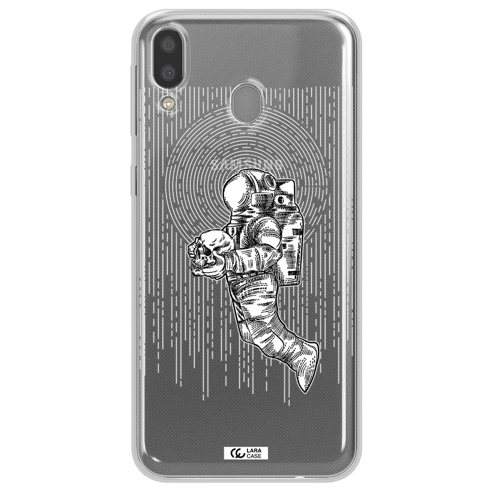 Astronaut Holding A Skull Samsung M20 Clear TPU Case