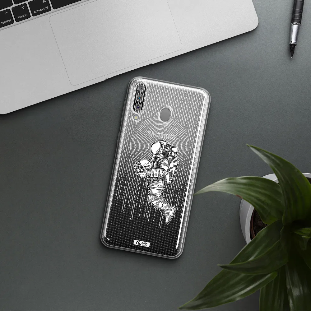 Astronaut Holding A Skull Samsung M30 Clear TPU Case
