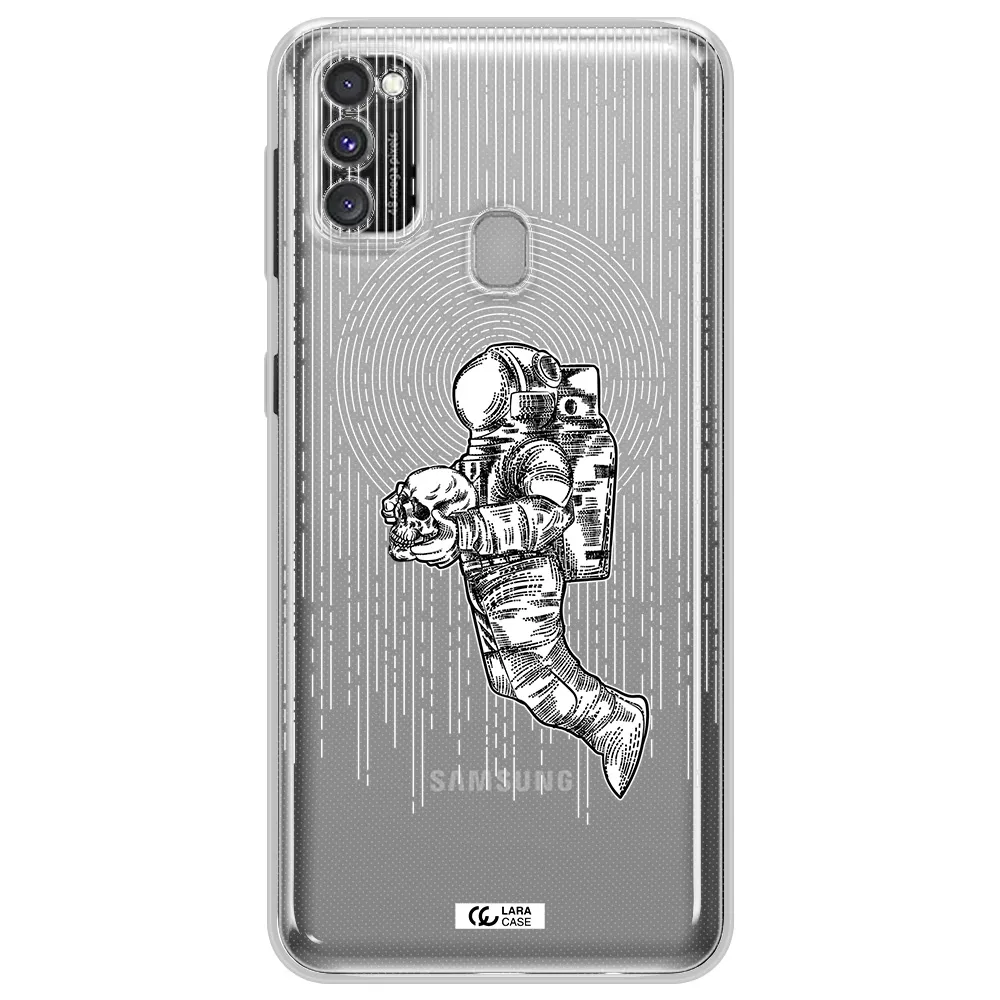 Astronaut Holding A Skull Samsung M30S Clear TPU Case