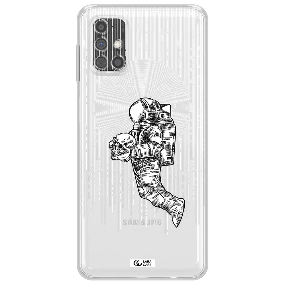 Astronaut Holding A Skull Samsung M31S Clear TPU Case