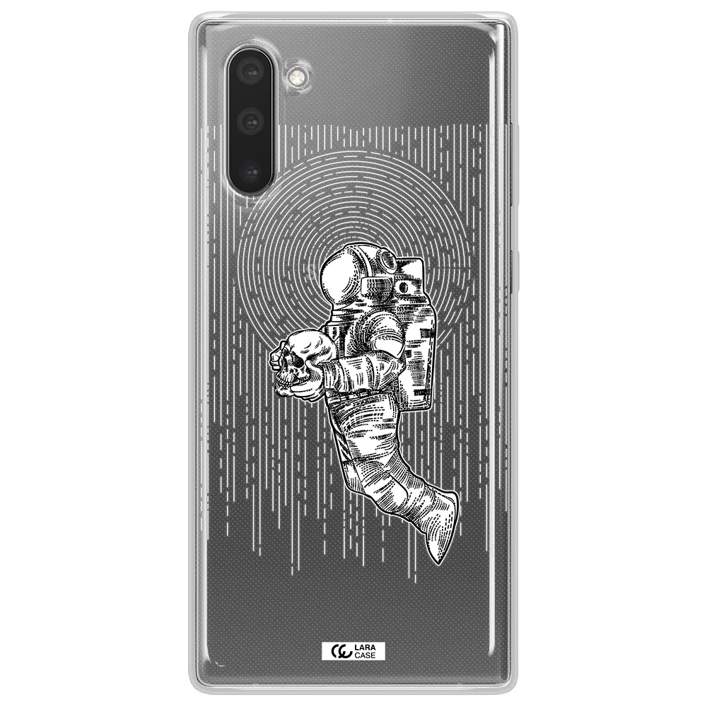 Astronaut Holding A Skull Samsung Note 10 Clear TPU Case
