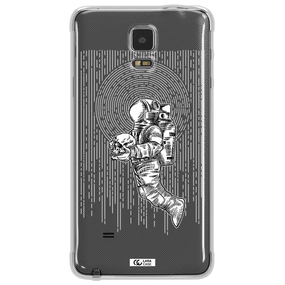 Astronaut Holding A Skull Samsung Note 4 Clear TPU Case