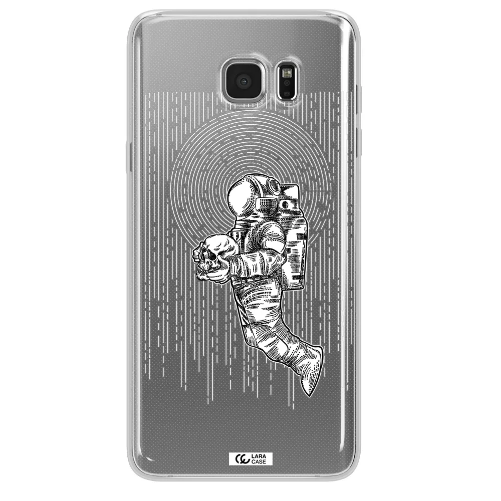 Astronaut Holding A Skull Samsung Note 5 Clear TPU Case