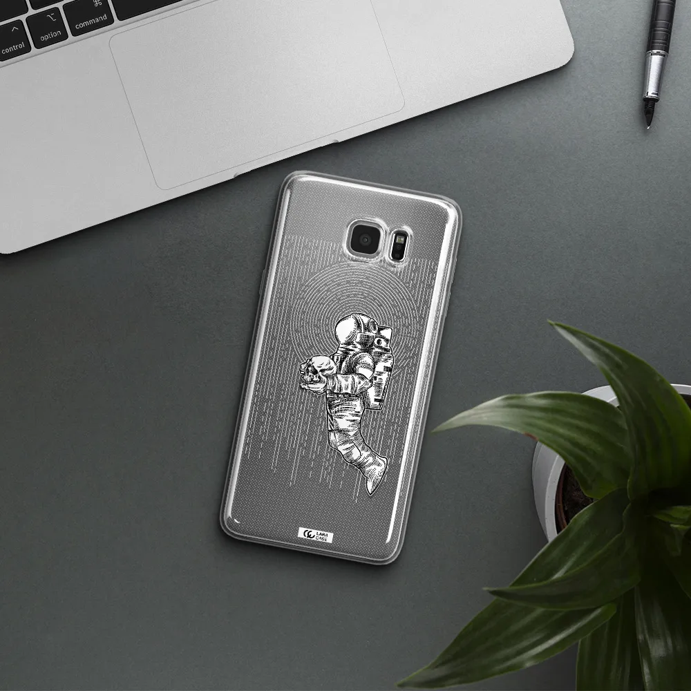 Astronaut Holding A Skull Samsung Note 5 Clear TPU Case