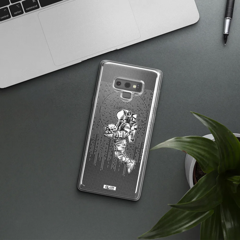 Astronaut Holding A Skull Samsung Note 9 Clear TPU Case