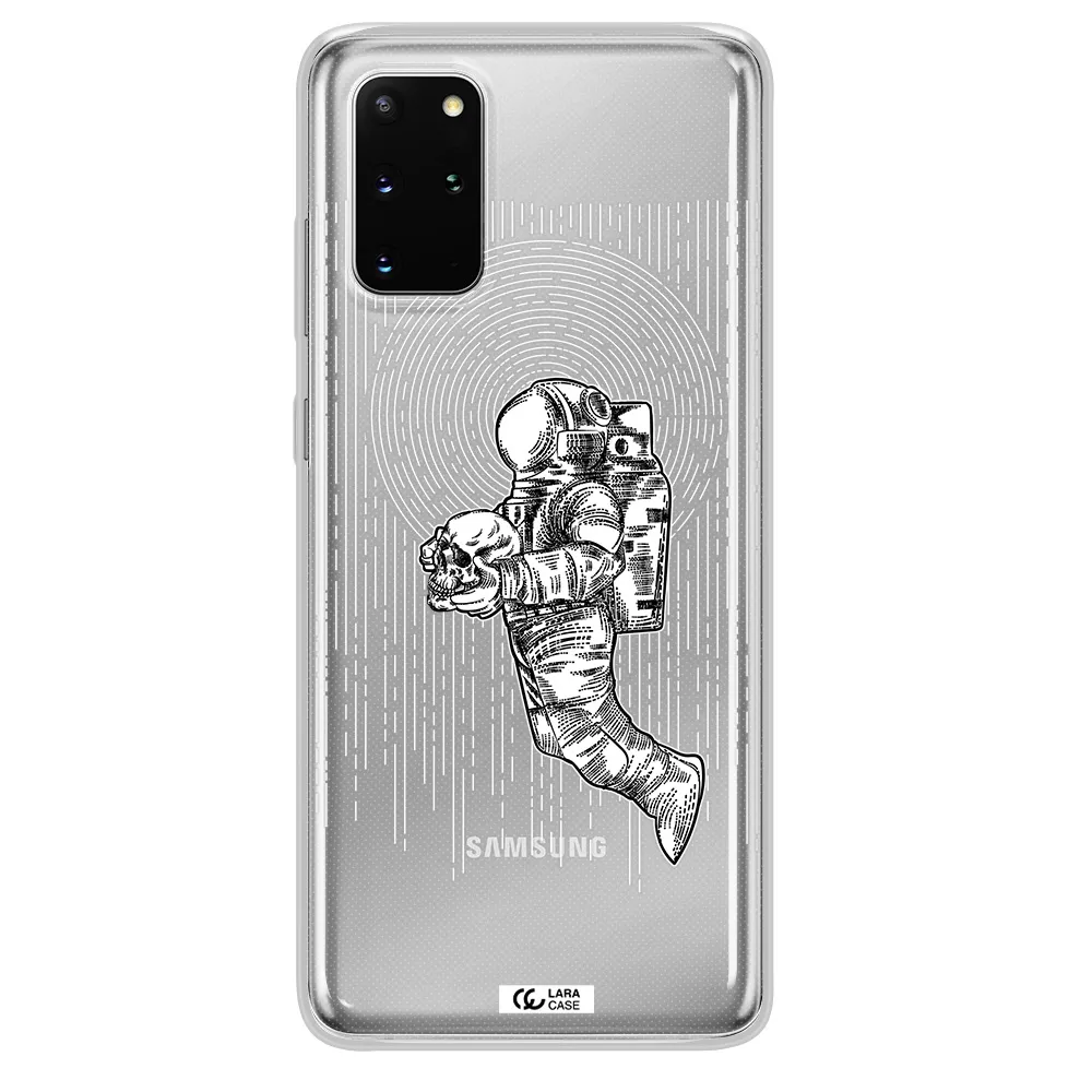 Astronaut Holding A Skull Samsung S 20 Plus Clear TPU Case