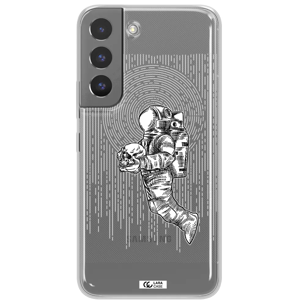 Astronaut Holding A Skull Samsung S 22 Clear TPU Case