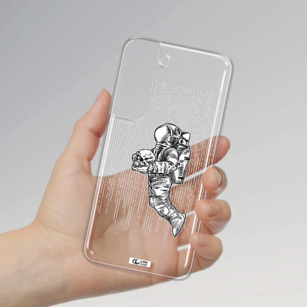 Astronaut Holding A Skull Samsung S 22 Plus Clear TPU Case