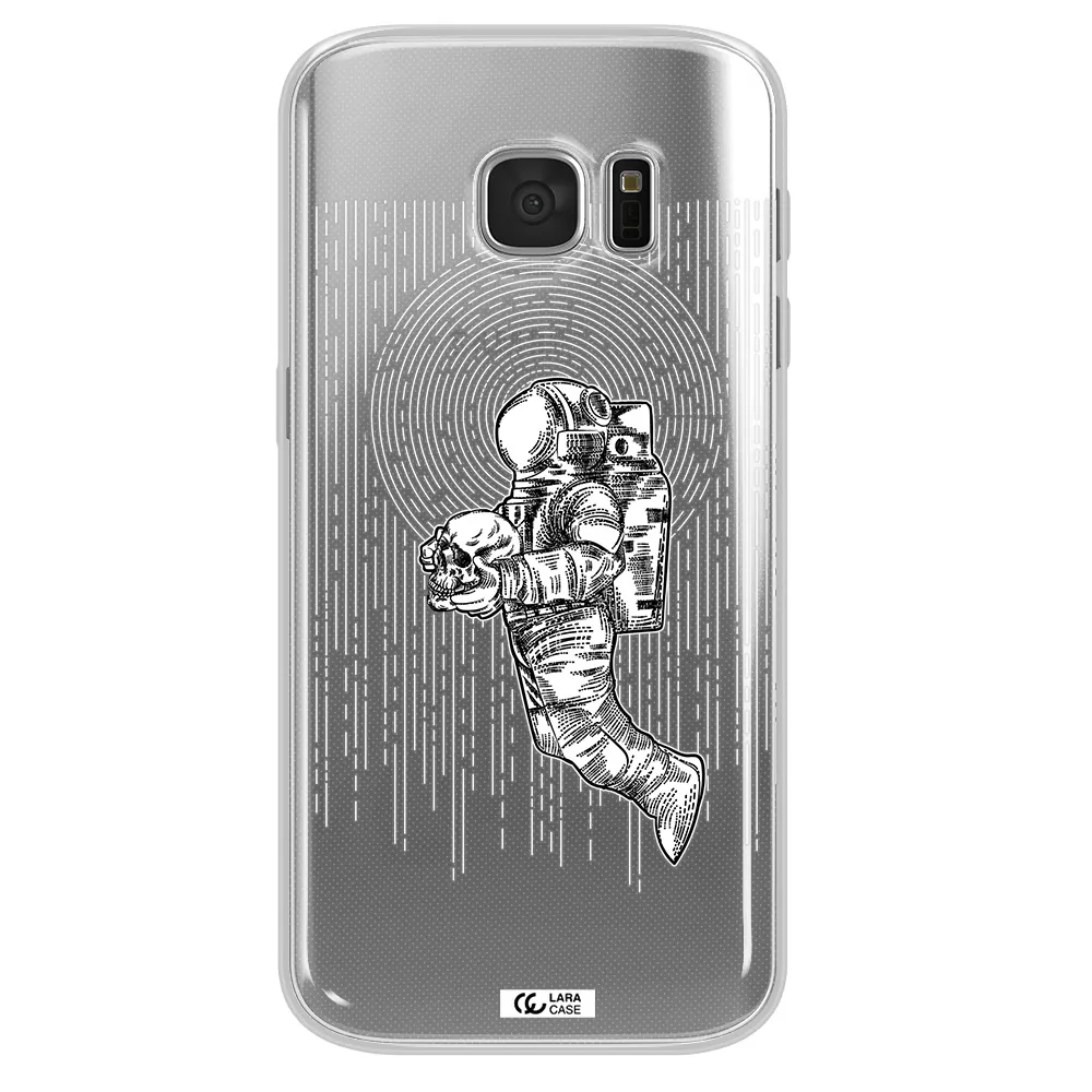 Astronaut Holding A Skull Samsung S 7 Clear TPU Case