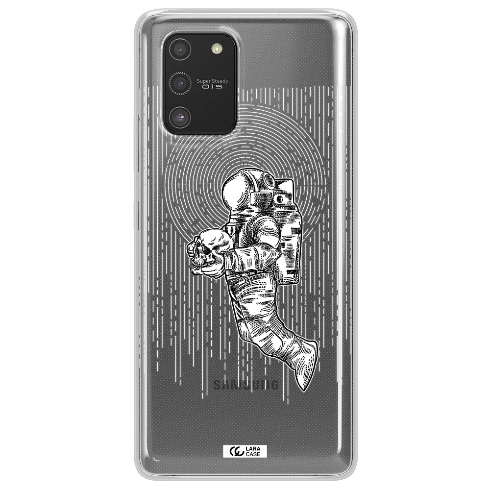 Astronaut Holding A Skull Samsung S10 Lite Clear TPU Case