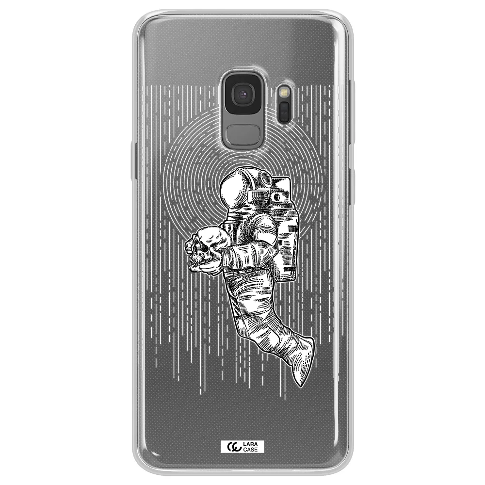Astronaut Holding A Skull Samsung S9 Clear TPU Case