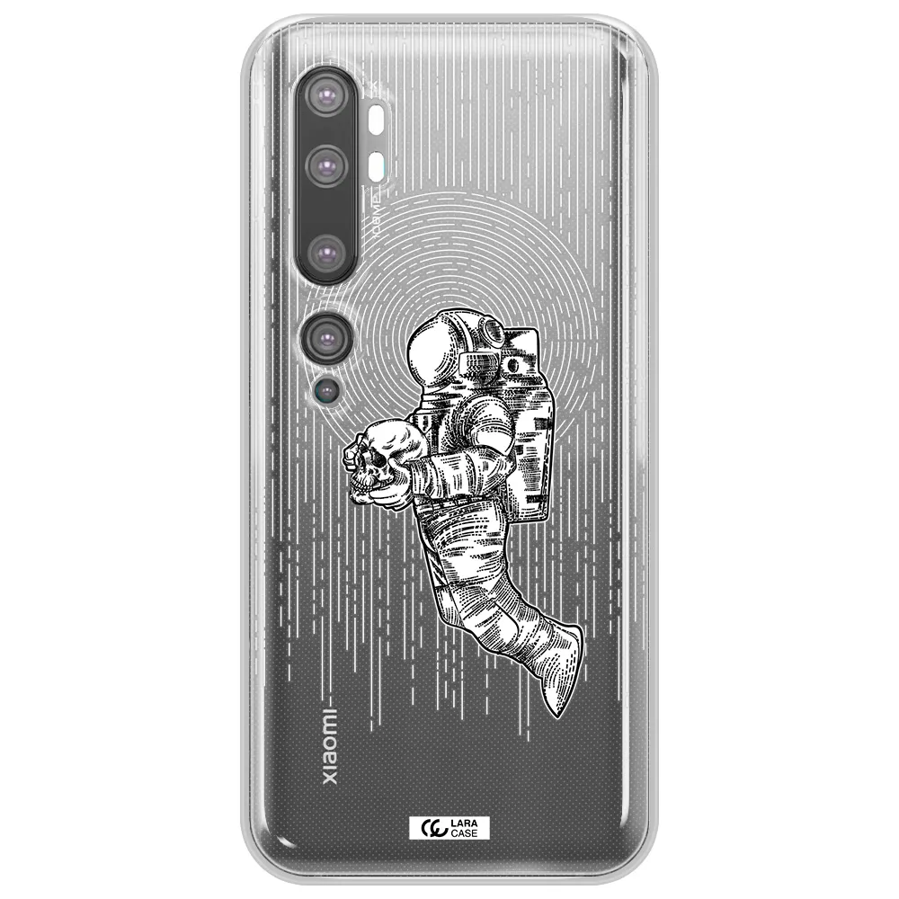 Astronaut Holding A Skull Xiaomi Mi Note 10 Clear TPU Case
