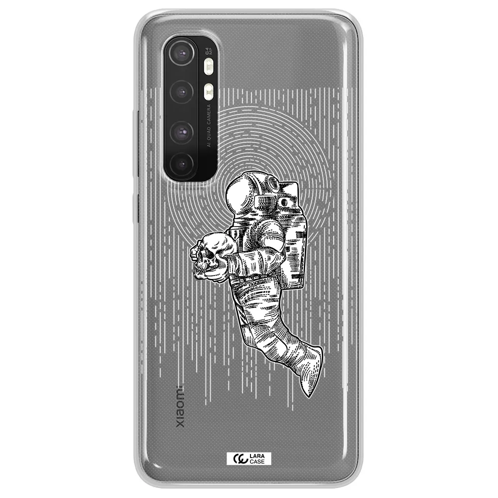 Astronaut Holding A Skull Xiaomi Mi Note 10 Lite Clear TPU Case