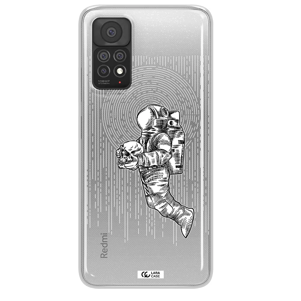 Astronaut Holding A Skull Xiaomi Note 11 Pro Clear TPU Case