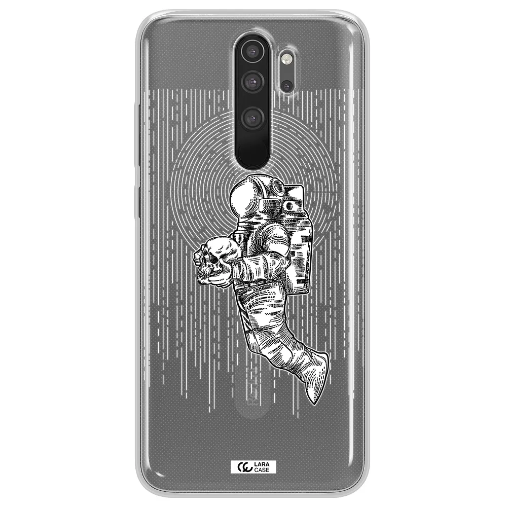 Astronaut Holding A Skull Xiaomi Note 8 Pro Clear TPU Case