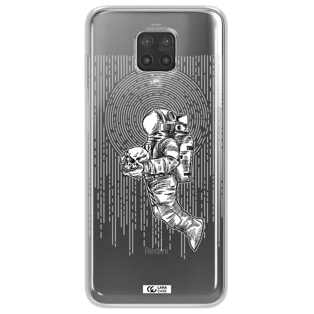 Astronaut Holding A Skull Xiaomi Note 9 Pro Clear TPU Case