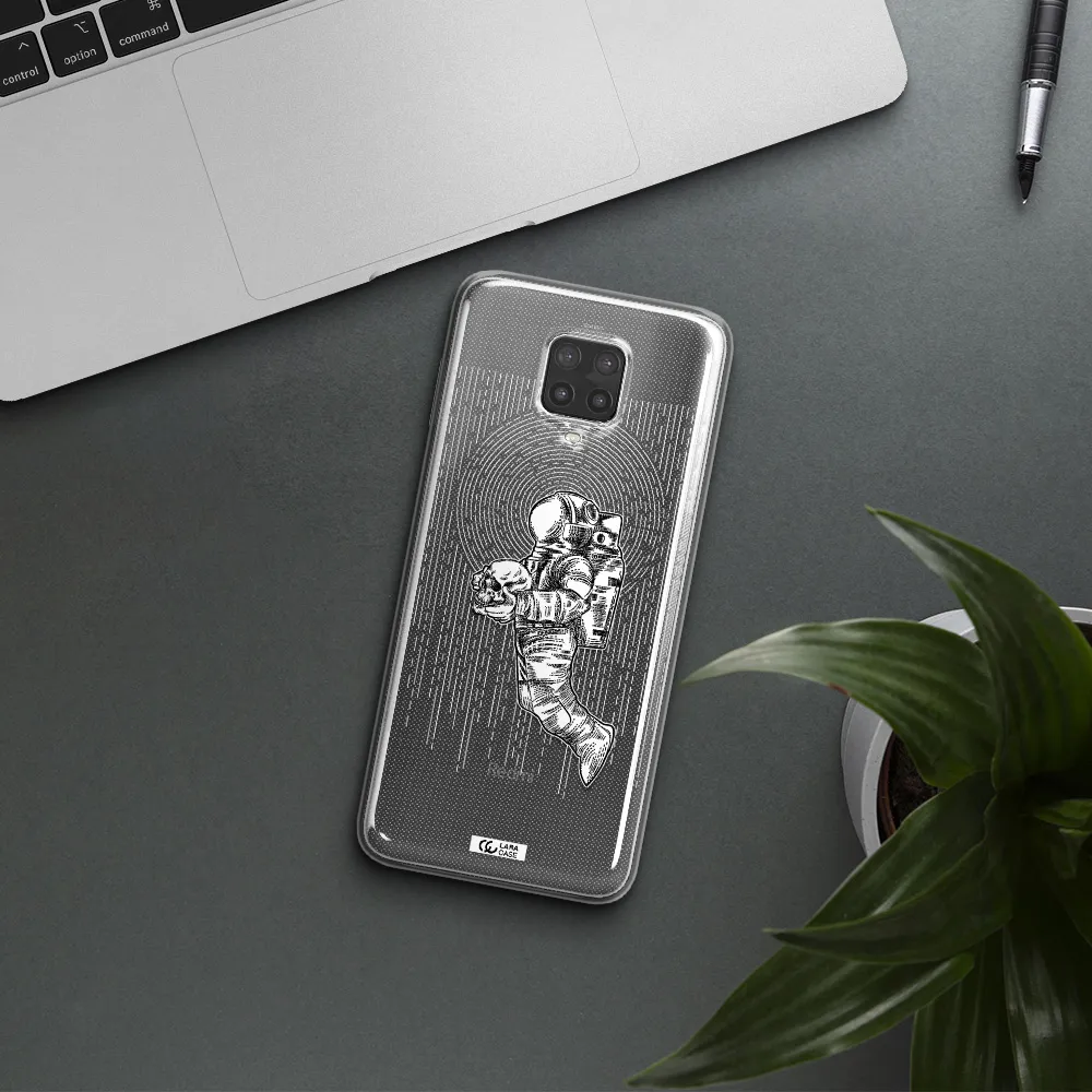 Astronaut Holding A Skull Xiaomi Note 9 Pro Clear TPU Case
