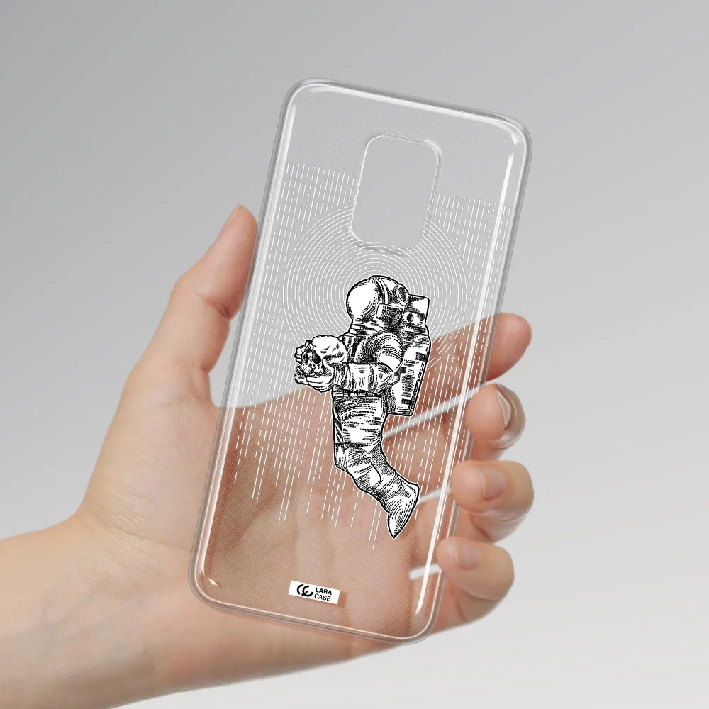 Astronaut Holding A Skull Xiaomi Note 9S Clear TPU Case