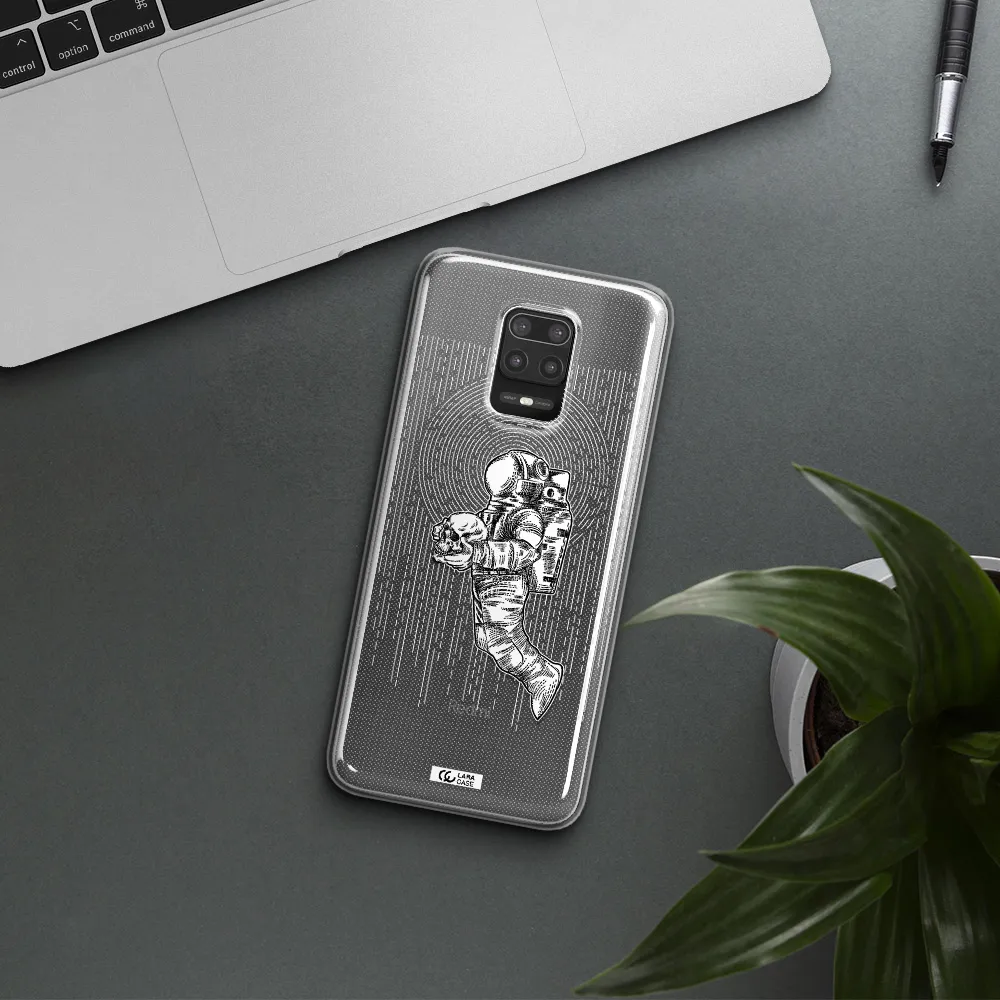 Astronaut Holding A Skull Xiaomi Note 9S Clear TPU Case