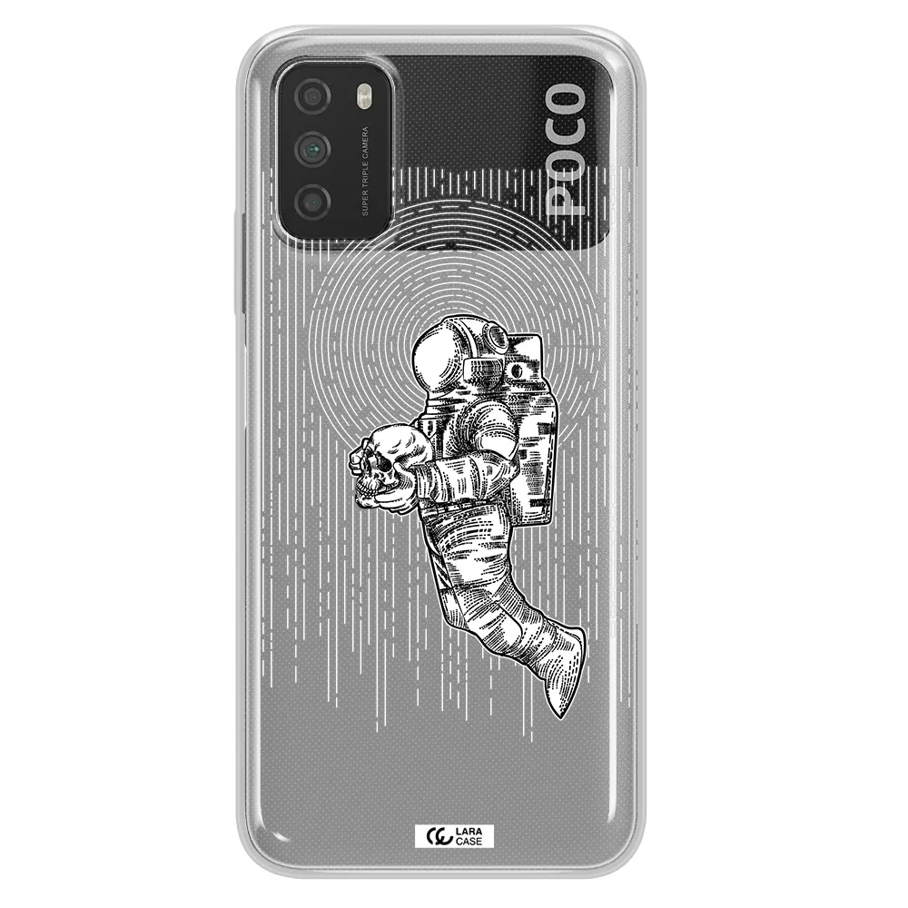 Astronaut Holding A Skull Xiaomi Poco M3 Clear TPU Case