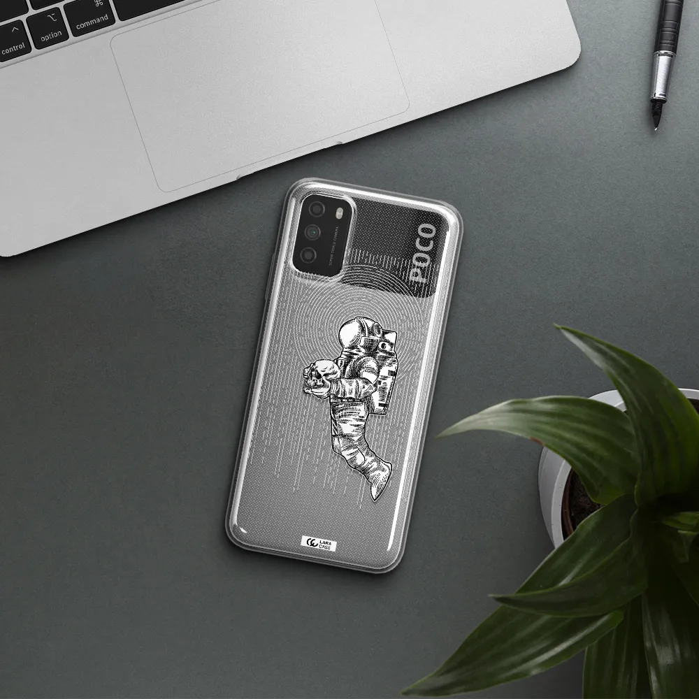 Astronaut Holding A Skull Xiaomi Poco M3 Clear TPU Case