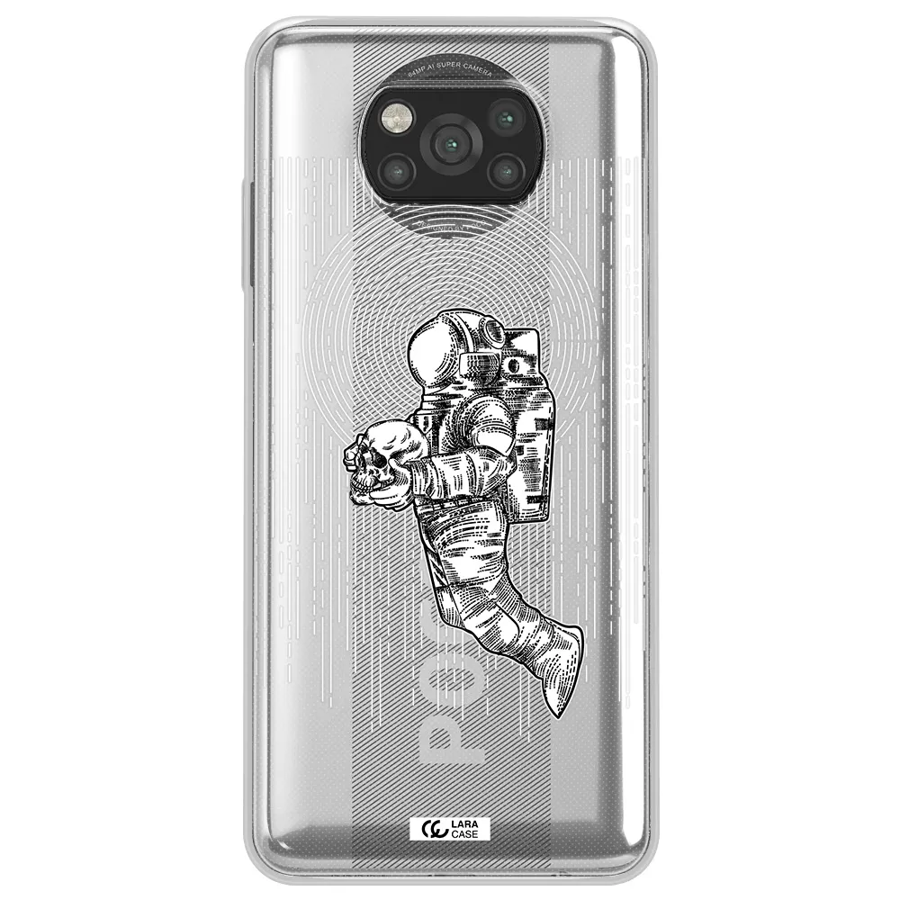 Astronaut Holding A Skull Xiaomi Poco X3 Clear TPU Case