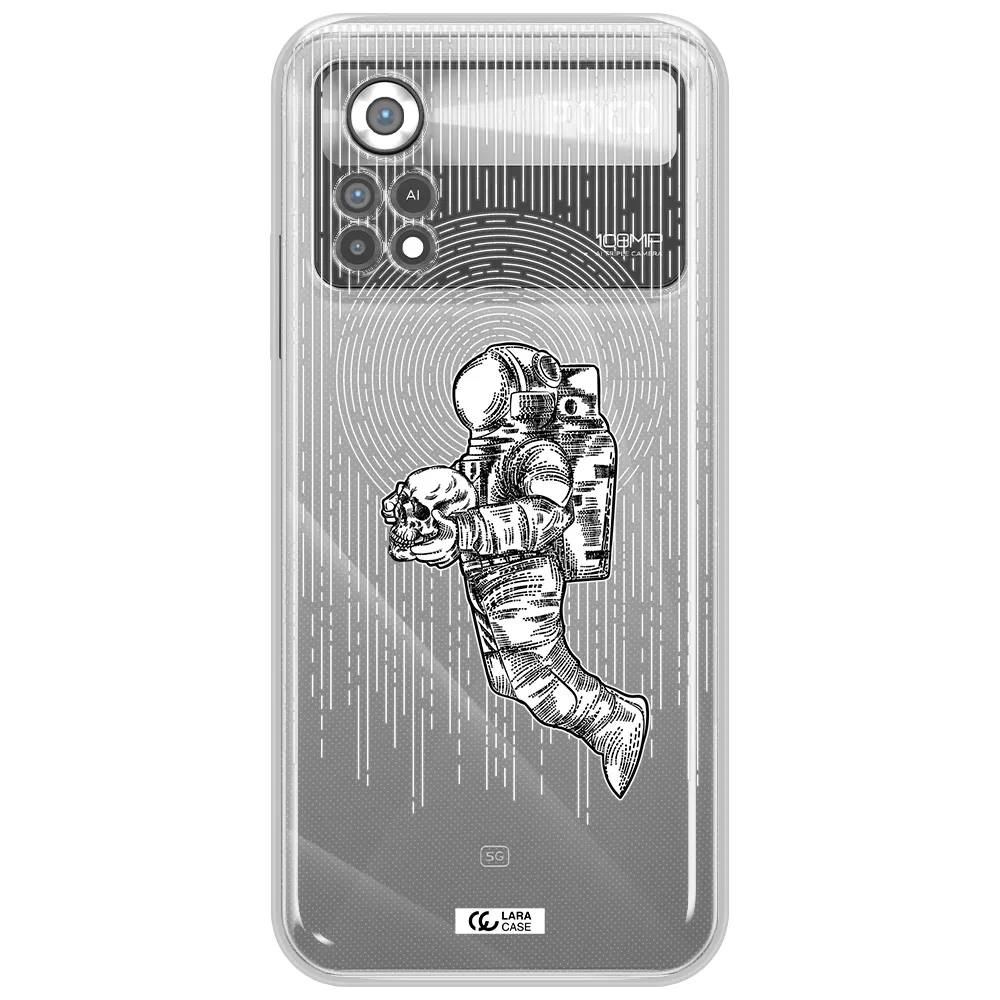 Astronaut Holding A Skull Xiaomi Poco X4 Pro Clear TPU Case