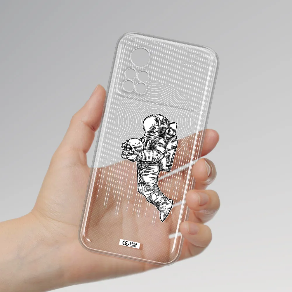 Astronaut Holding A Skull Xiaomi Poco X4 Pro Clear TPU Case