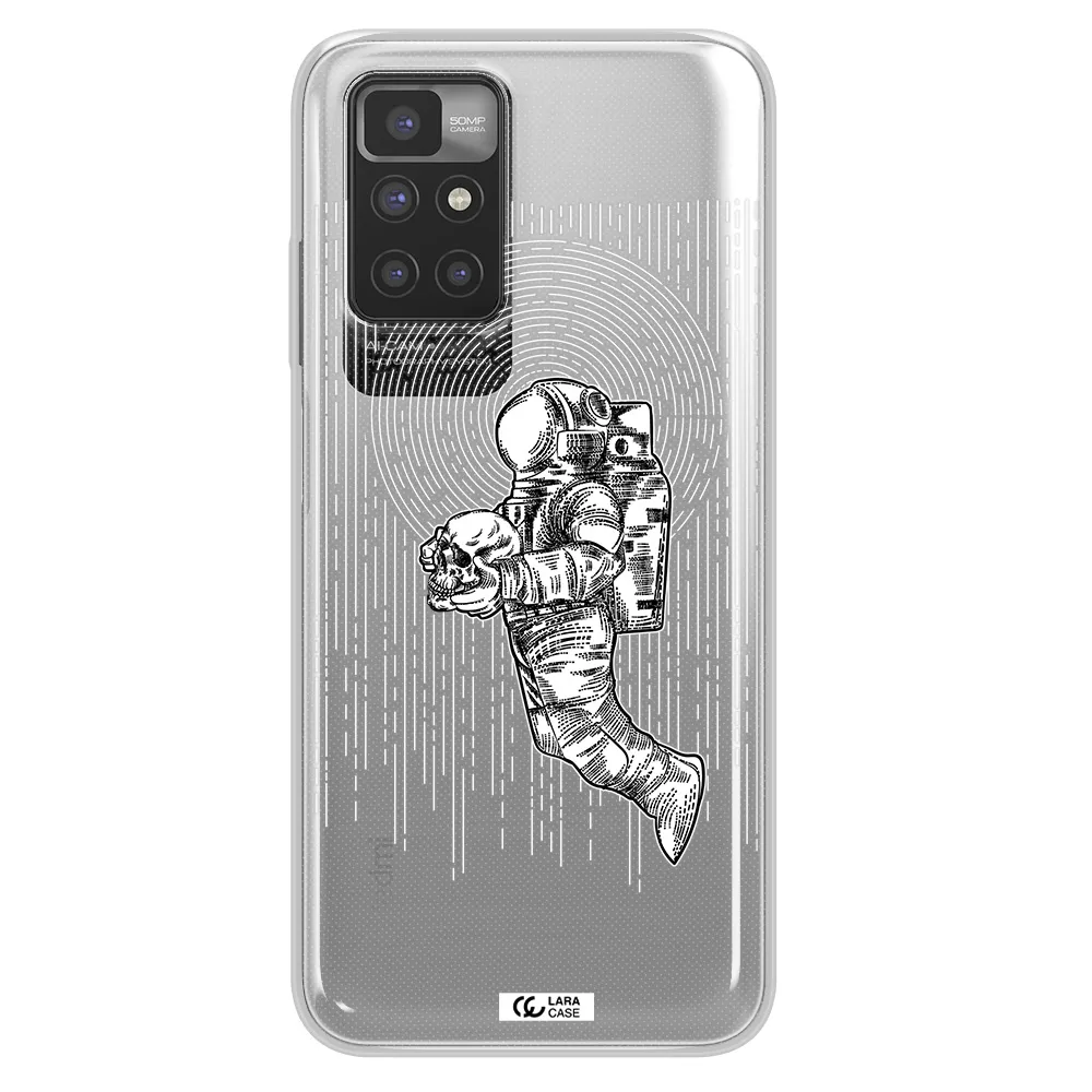Astronaut Holding A Skull Xiaomi Redmi 10 Clear TPU Case