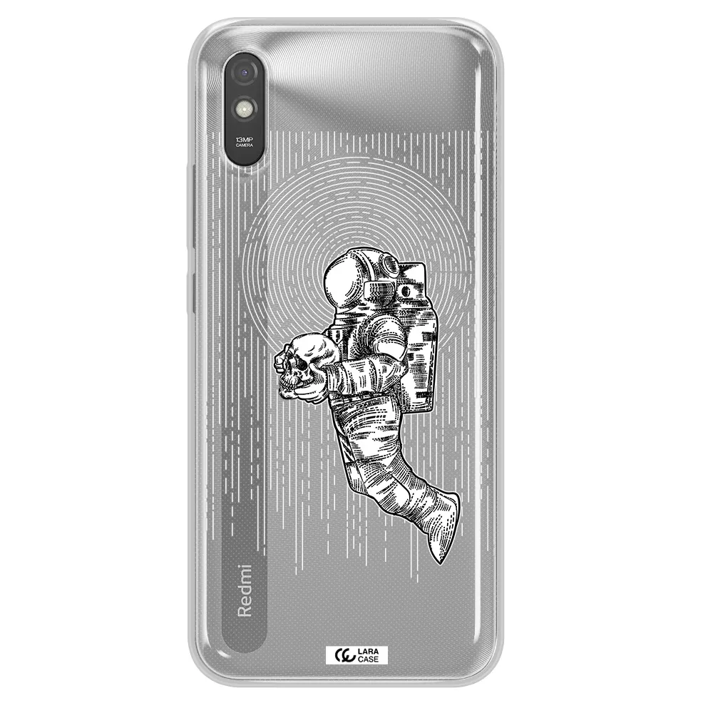 Astronaut Holding A Skull Xiaomi Redmi 9A Clear TPU Case