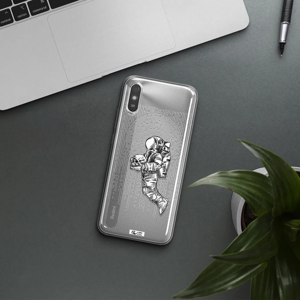 Astronaut Holding A Skull Xiaomi Redmi 9A Clear TPU Case