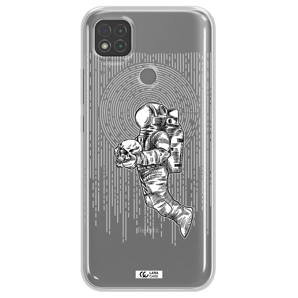 Astronaut Holding A Skull Xiaomi Redmi 9C Clear TPU Case