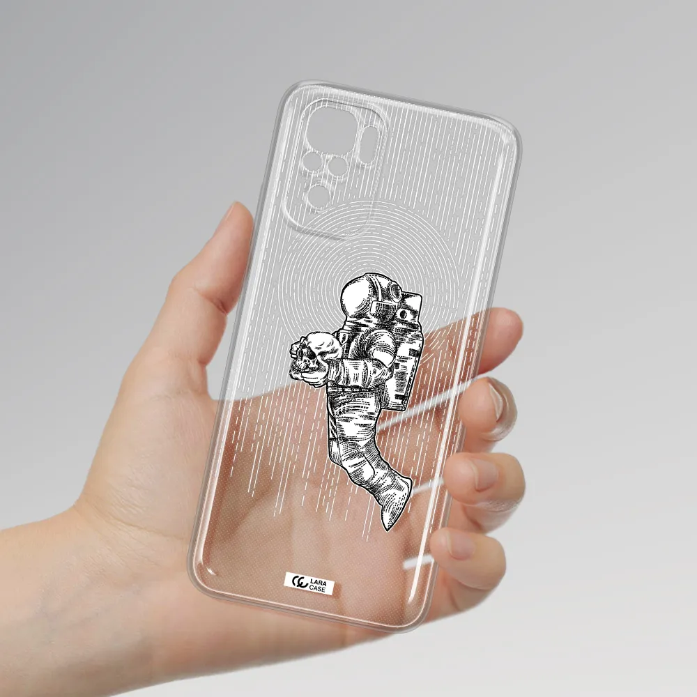 Astronaut Holding A Skull Xiaomi Redmi Note 10S Clear Tpu Case