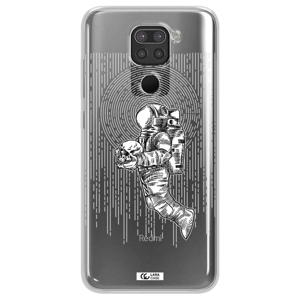 Astronaut Holding A Skull Xiaomi Redmi Note 9 Clear TPU Case