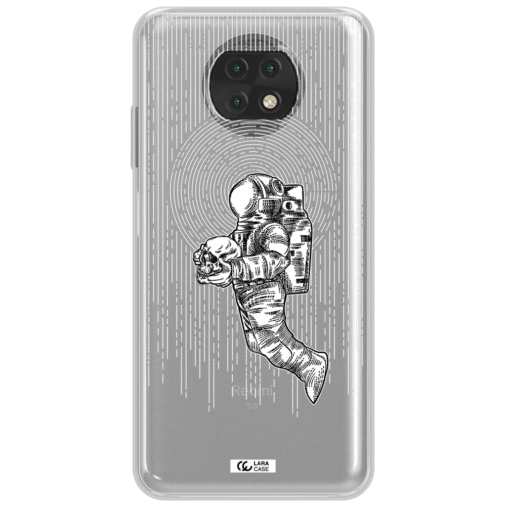 Astronaut Holding A Skull Xiaomi Redmi Note 9T Clear Tpu Case