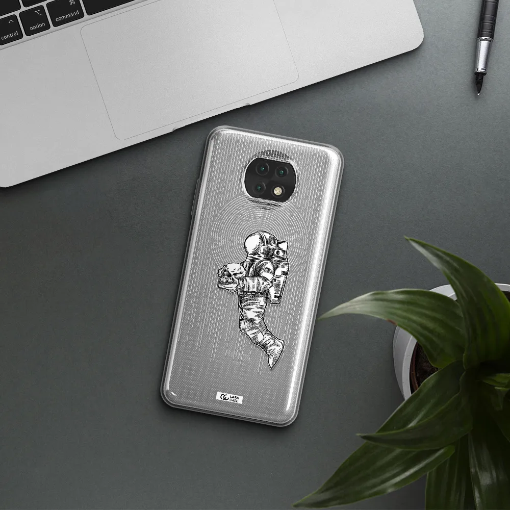 Astronaut Holding A Skull Xiaomi Redmi Note 9T Clear Tpu Case