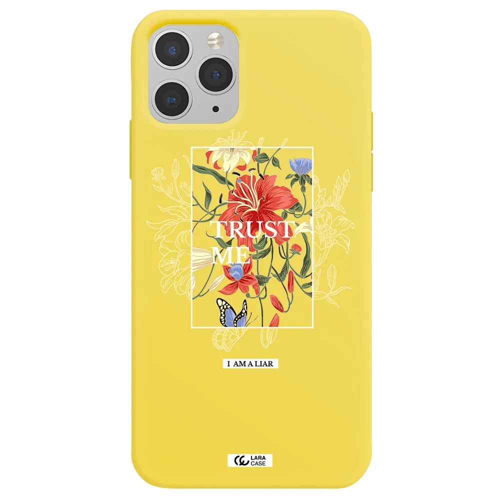 Trust Me Apple iPhone 11 pro max Silicone canary yellow Case