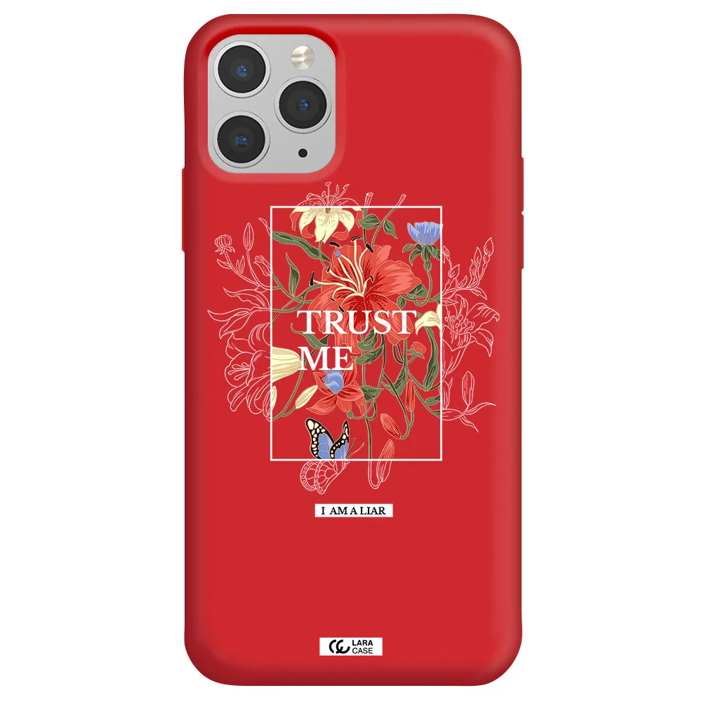 Trust Me Apple iPhone 11 pro Silicone Imperial Red Case