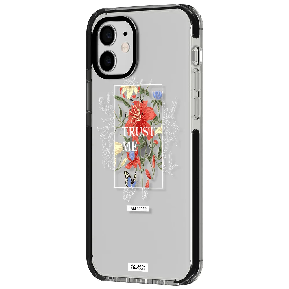 Trust Me Apple iPhone 12 impact black border Case
