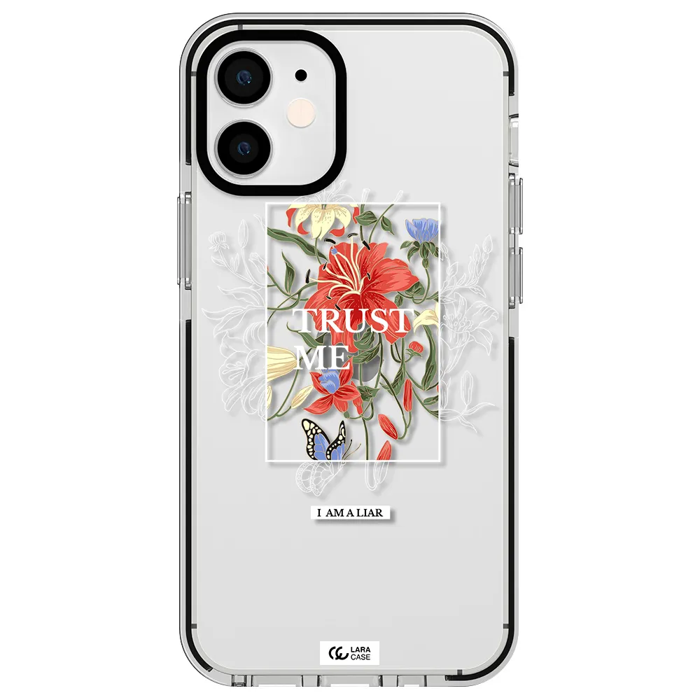 Trust Me Apple iPhone 12 mini impact black border Case