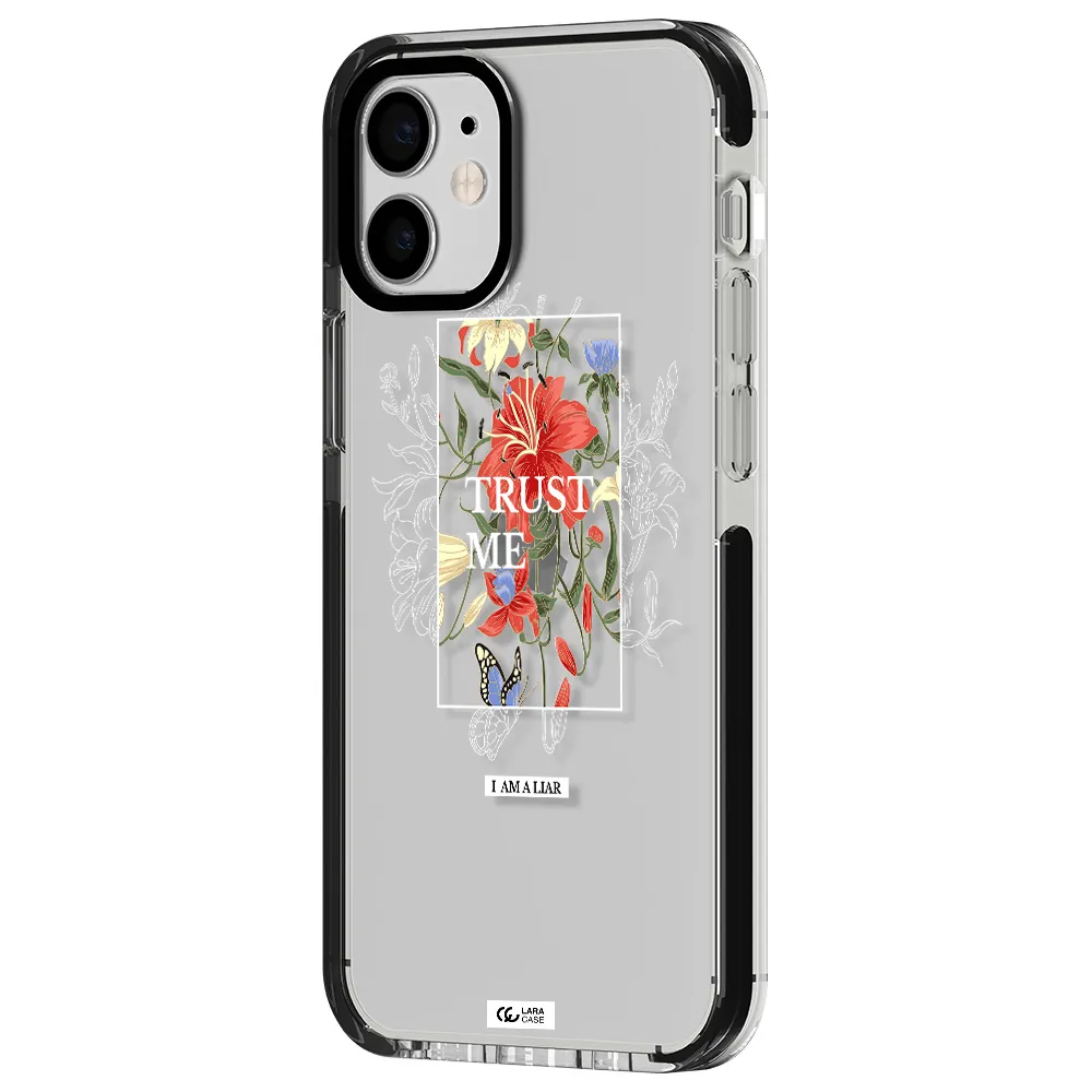 Trust Me Apple iPhone 12 mini impact black border Case