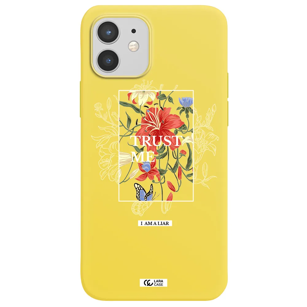 Trust Me Apple iPhone 12 mini Silicone canary yellow Case