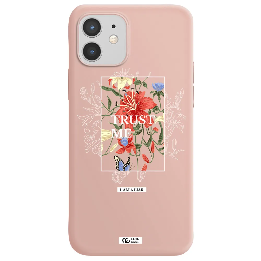 Trust Me Apple iPhone 12 mini Silicone pastel pink Case