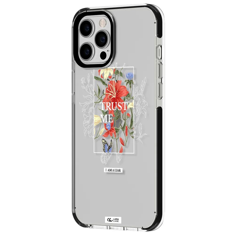 Trust Me Apple iPhone 12 pro max impact black border Case