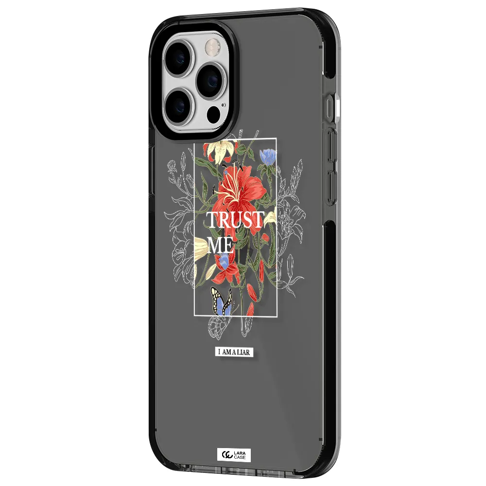 Trust Me Apple iPhone 12 pro max impact Smoke Black Case