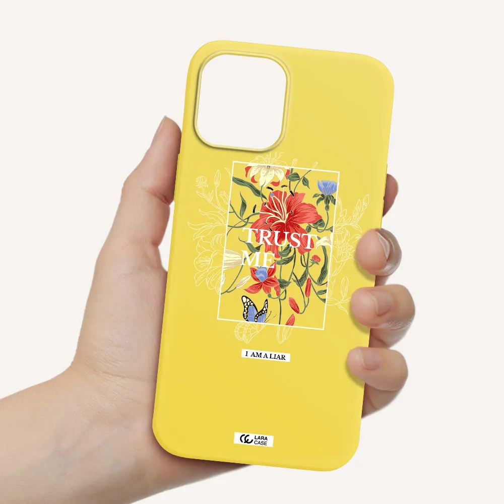 Trust Me Apple iPhone 12 pro max Silicone canary yellow Case