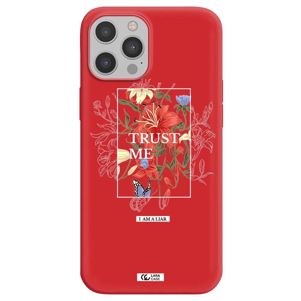 Trust Me Apple iPhone 12 pro max Silicone Imperial Red Case