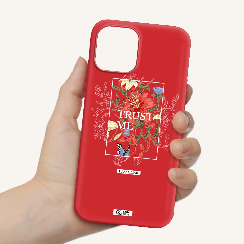 Trust Me Apple iPhone 12 pro max Silicone Imperial Red Case